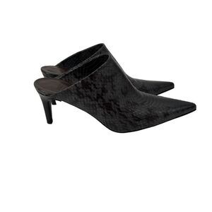 Revolve Hazy Albany Mule Ayers Degrade Gray Snakeskin‎ Print Pointed Toe Heels 5